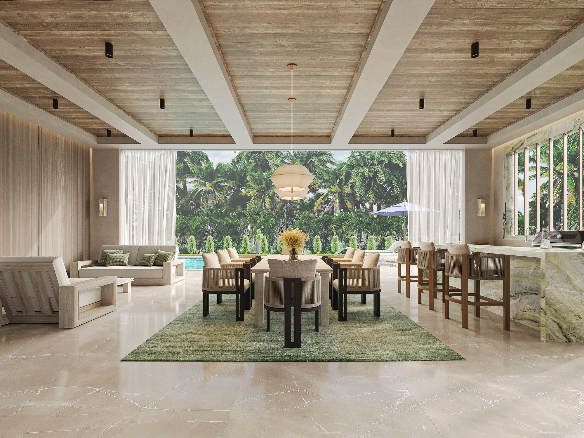 Garden room with dining