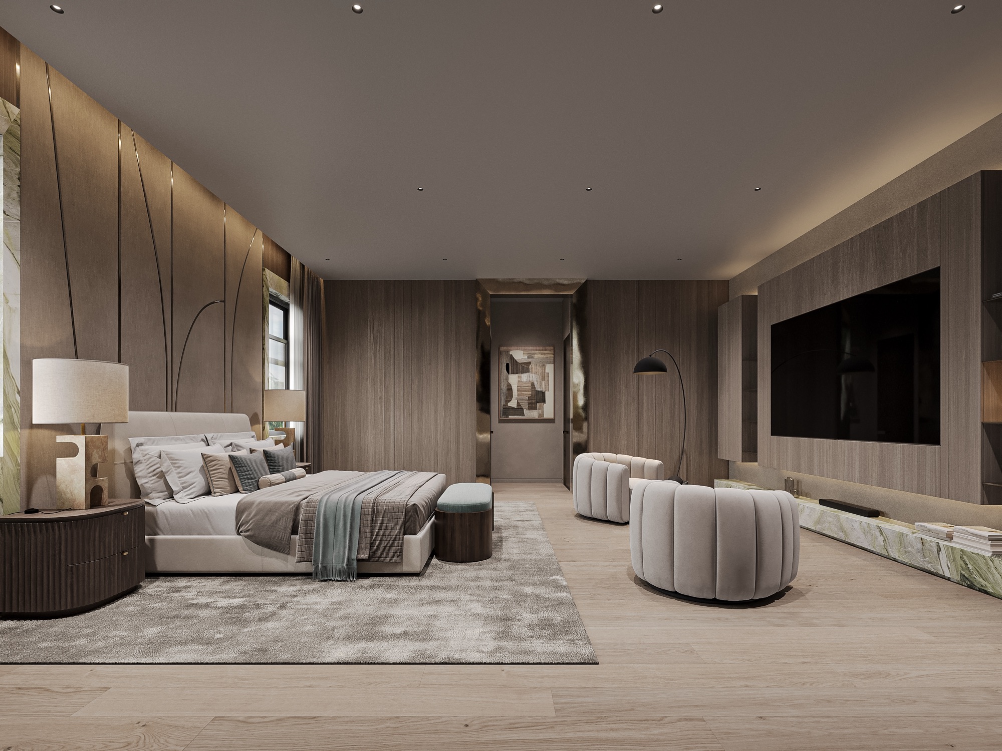 Guest bedroom with lounge